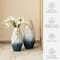 Glitzhome® Abstract Ombre Blue & Gold Metal Floor Vases Set